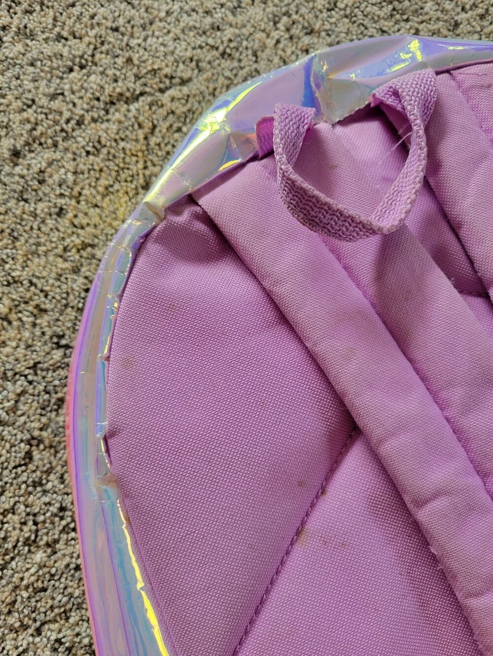 Girls Iridescent Rainbow Glitter Backpack